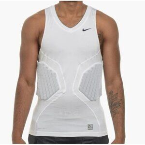 Nike Pro Combat Dri-Fit Compression Padded Tank Top XL White Sleeveless Mens Ath